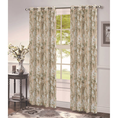 2 of 7:Maisie Floral Printed Sheer Grommet Window Panel, 54x84 Inches 