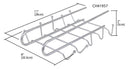 5 of 5:Home Basics Under the Shelf  Vinyl Coated Steel 6 Hook  Mug Rack, Silver 