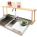1 of 6:Étagère multi-usages Home Basics en bois de chêne, gain de place, 76 x 15 x 20 cm 