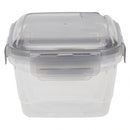 2 of 4:Home Basics Locking Square Food Storage Containers with Grey Steam Vented Lids, (Set of 6) 