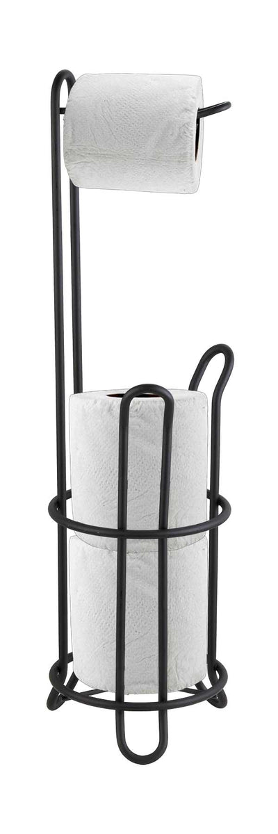 1 of 3:Home Basics Free-Standing Dispensing  Toilet Paper Holder, Black 