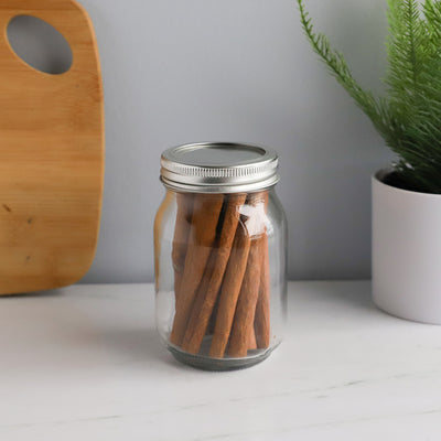 4 of 4:Bocal Mason transparent à large ouverture de 473 ml Home Basics 