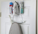 4 of 9:Sunbeam Over the Door Hanging Iron Board Holder and Organizer, White 