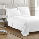 3 of 4:PREMIUS 4-6 Piece Solid Microfiber Wrinkle-Free Sheet Set, White 