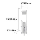 5 of 5:Home Basics Modern Swirl Freestanding Dispensing Toilet Paper Holder, Satin Nickel 