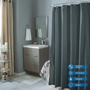 3 of 4:Bath Bliss Microfiber Soft Touch Diamond Design Shower Curtain Liner in Charcoal 