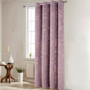 5 of 6:Surya Metallic Printed Marble Design Velvet Grommet Window Panel, 54x84 Inches 