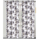 3 of 4:Mackenzie 2 Pack Floral Printed Room Darkening Grommet Window Panel, 2-38x84 Inches 