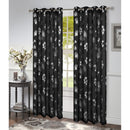 5 of 6:Felicity Ginkgo Leaf Foil Print Sheer Grommet Window Panel, 54x84 Inches 