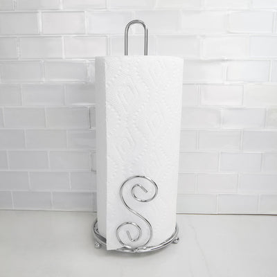 6 of 6:Home Basics Scroll Collection - Toallero de papel independiente, cromado 