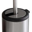 3 of 4:Bath Bliss 2 Pack Self Closing Lid Toilet Brush and Holder in Stainless Steel 