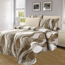 3 of 4:Essentials Neutral 4 & 6 Piece Printed Wrinkle-Free Sheet Set, Driftwood Waves 