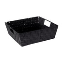 1 of 4:Grand bac de rangement tissé Simplify en noir 