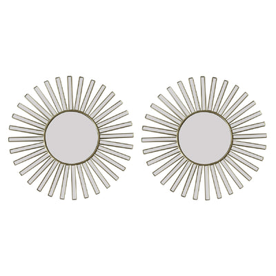 1 of 1:PREMIUS 2 Piece Windmill Wall Decor Mirror Set, Champagne, 10 Inches 