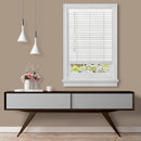 2 of 3:Cordless GII Madera Falsa 2 Faux Wood Plantation Blind 27x64 - White 