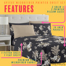 4 of 17:Parure de draps en microfibre PREMIUS Mia Soft, infroissable, noir-taupe 