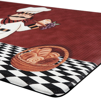 3 of 6:Achim Cucina Decorative Anti-Fatigue Floor Mat, Red, 18x30 Inches 