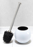1 of 4:Brosse WC et support Bath Bliss Globe Design en blanc 