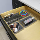 4 of 5:Home Basics Ensemble de rangement multi-usages à trois compartiments, 3 pièces, en plastique avec revêtement en caoutchouc, gris 