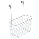 3 of 4:Home Basics Delta Large Steel Over the Cabinet Basket, Silver, 11x5.25x13.75 Inches 
