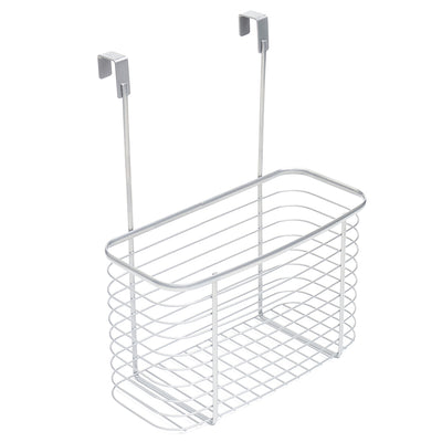 3 of 4:Home Basics Delta Large Steel Over the Cabinet Basket, Silver, 11x5.25x13.75 Inches 