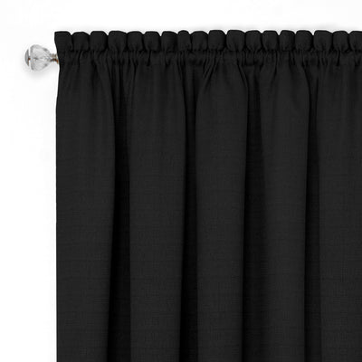 3 of 4:Rideau à passe-tringle Darcy - 52 x 84 - Noir/Blanc 