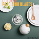 5 of 8:PREMIUS Manual Pull Hand Food Chopper, With Wood Ball, White-Natural, 1.5 Cups 
