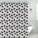 1 of 1:Jayda Seashells Printed Canvas Shower Curtain, Black-White, 70x72 Inches 