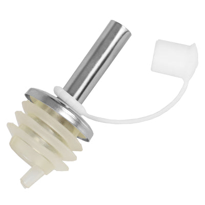 3 of 4:Ensemble huile et vinaigre en céramique Home Basics 283 ml avec détails en bambou, blanc 