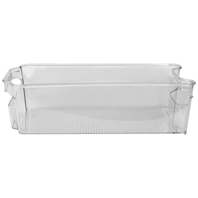 2 of 4:Home Basics Stackable Medium Plastic Fridge Pantry and Closet Organization Bin with Handles 