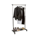 1 of 4:Simplify Single Tier Adjustable Height Rolling Garment Rack 