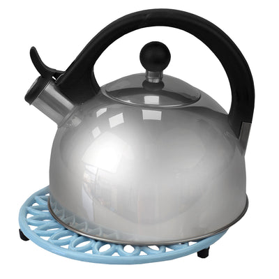 2 of 4:Dessous de plat en fonte robuste Sunflower de Home Basics, bleu clair 