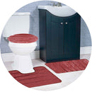 6 of 8:Ensemble de 3 tapis de bain touffetés antidérapants à rayures Atlanta 