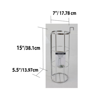 3 of 3:Home Basics Chrome Plated Steel Over the Tank Toilet Paper Holder 
