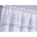 6 of 24:Panel de ventana bordado de damasco Arcadia con cenefa adjunta y respaldo, 54 x 90 pulgadas 