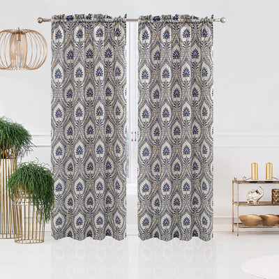 17 of 21:Lizet Damask Jacquard Rod Pocket Window Panel and Valance Treatments, All Sold Separately 