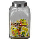 2 of 3:Home Basics Tarro de Vidrio Heritage 4.8 LT con Tapa Plateada 