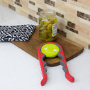 5 of 6:Ouvre-bocal multifonction en plastique Home Basics, rouge 
