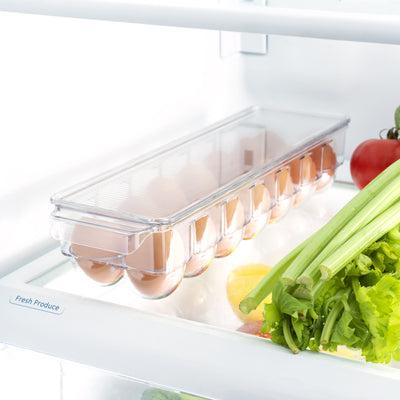6 of 7:Porte-œufs Home Basics avec couvercle transparent, 14 charges 