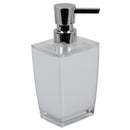 3 of 6:Home Basics Acrylic Plastic 10 oz.  Hand Soap Dispenser with Rust-Resistant Brushed Stainless Steel Pump, White 