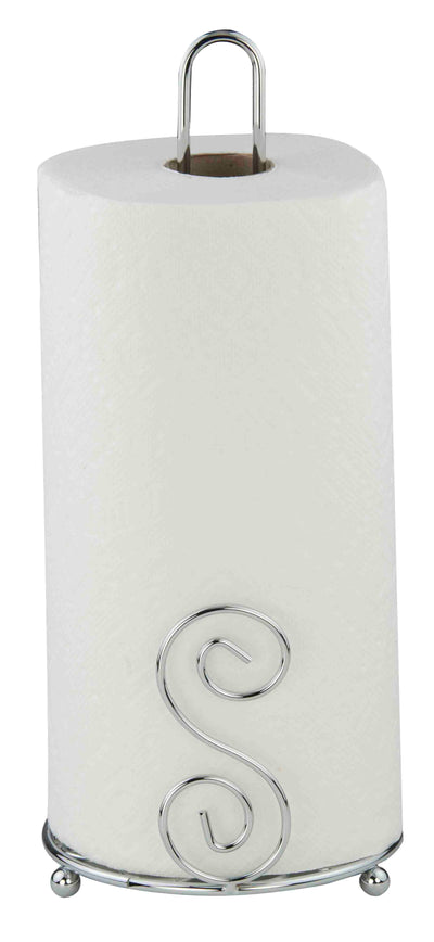 1 of 6:Home Basics Scroll Collection - Toallero de papel independiente, cromado 