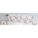 5 of 18:Lourdes Damask Embroidered Sheer Rod Pocket Window Panel And Valance Treatments 