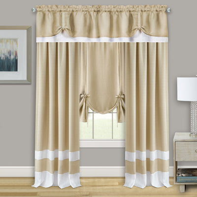 2 of 4:Sombra para atar cortinas de ventana Darcy - 58x63 - Bronceado 