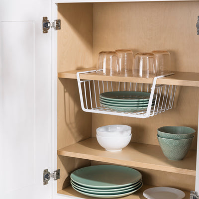 3 of 4:Home Basics Small Under-the-Shelf Basket 