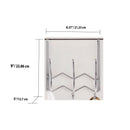 5 of 6:Home Basics Chevron 3 Dual Hook Over the Door Organizing Rack, Chrome 
