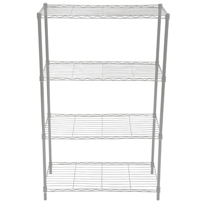 2 of 4:Home Basics 4 Tier Wide Steel Wire  Shelf, Grey 