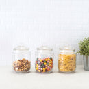 4 of 5:Home Basics Dott 40.5 oz. Glass Canister, (Set of 3), Clear 