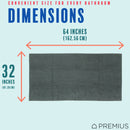 6 of 40:PREMIUS 2 Pack Chevron 100% Cotton Yarn Dyed Bath Sheet Towel, 32x64 Inches 