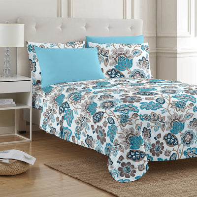 2 of 4:PREMIUS 4-6 Piece Printed Wrinkle-Free Sheet Set, Harriet 