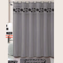 1 of 1:Louissa 18 Piece Embroidered Bath Rug with Towel Set, Silver 